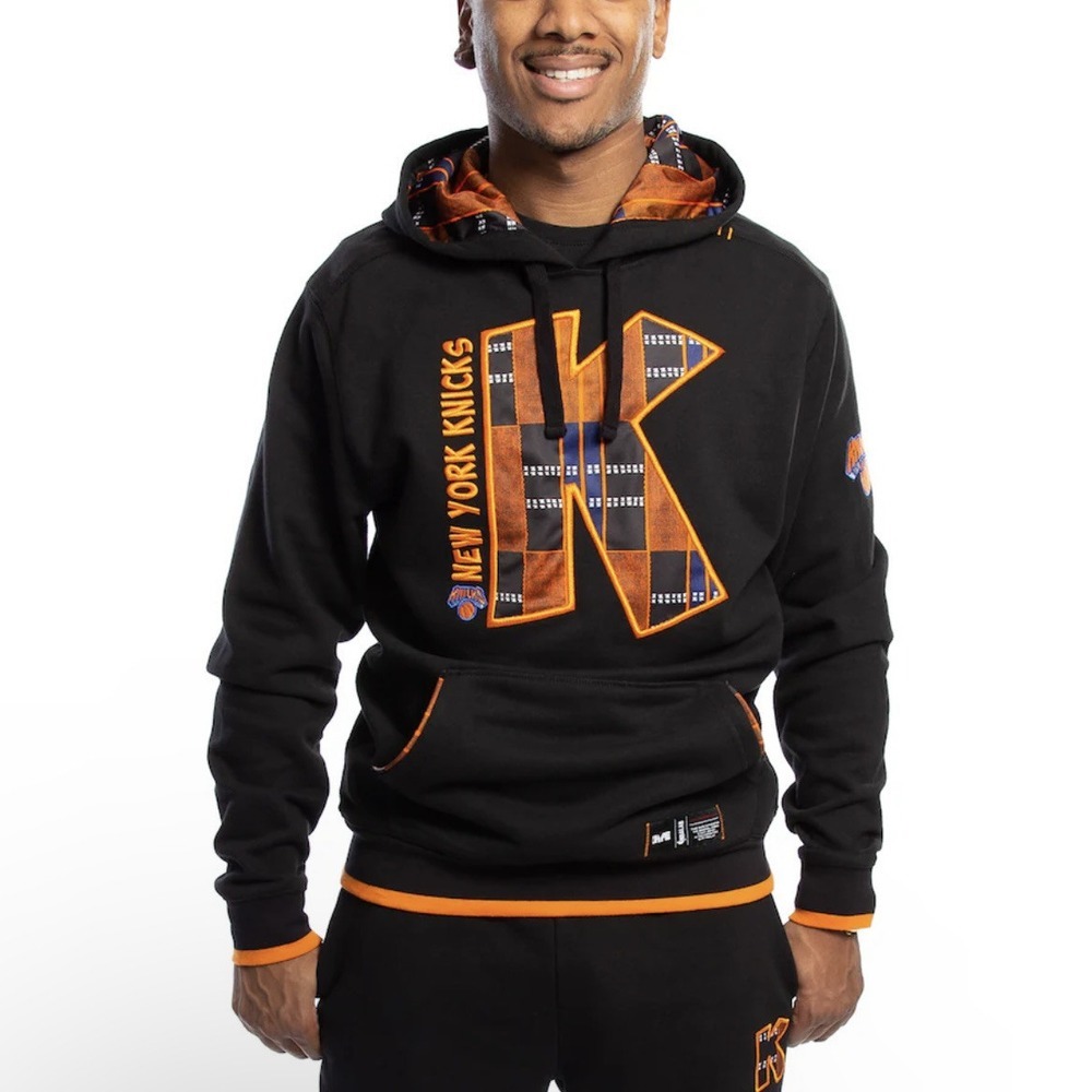 VTG 90s Two‎ Hype New York Knicks NBA Hoodie Pullover Mens Large Patch Original